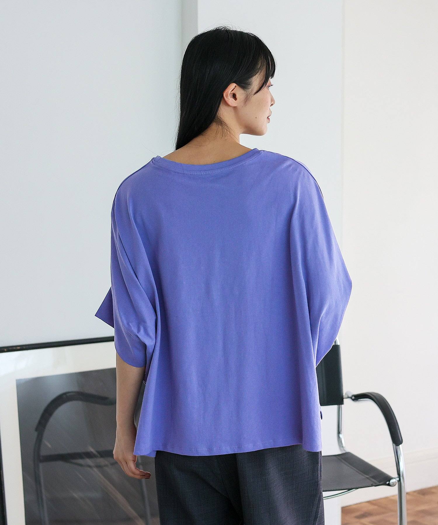 ヴィータフェリーチェ VitaFelice ドルマンワイドカットソー （BLUEPURPLE） BLUEPURPLE