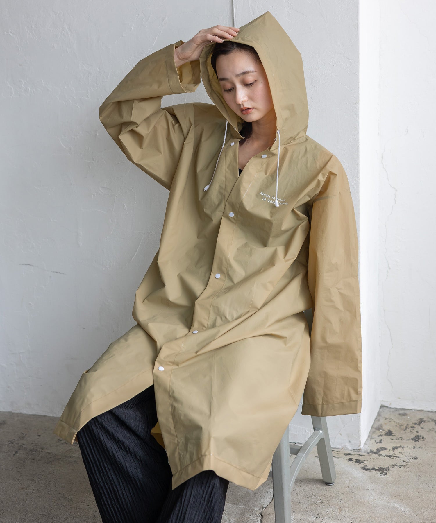 ヴィータフェリーチェ VitaFelice ロングレインコート （BEIGE） BEIGE