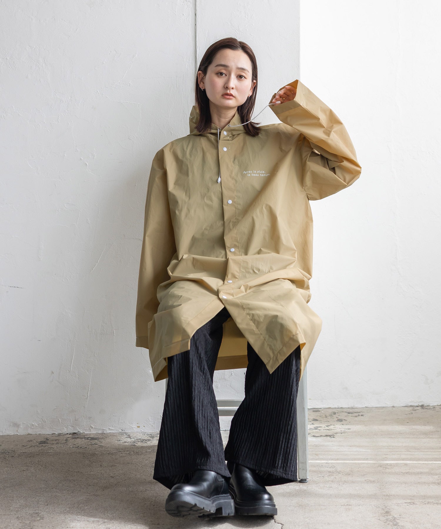 ヴィータフェリーチェ VitaFelice ロングレインコート （BEIGE） BEIGE
