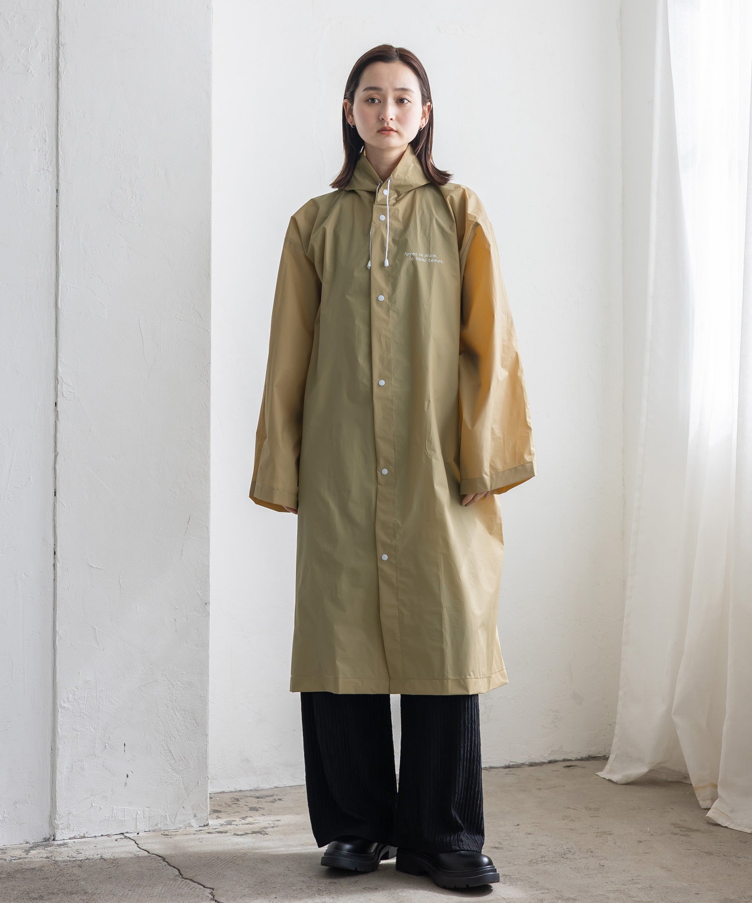 ヴィータフェリーチェ VitaFelice ロングレインコート （BEIGE） BEIGE