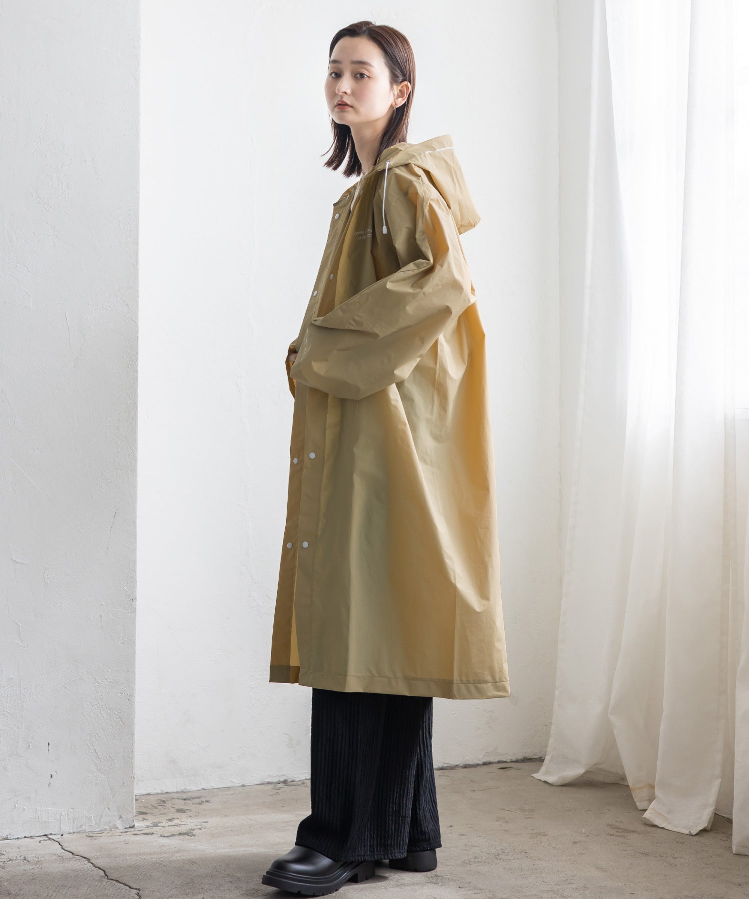 ヴィータフェリーチェ VitaFelice ロングレインコート （BEIGE） BEIGE