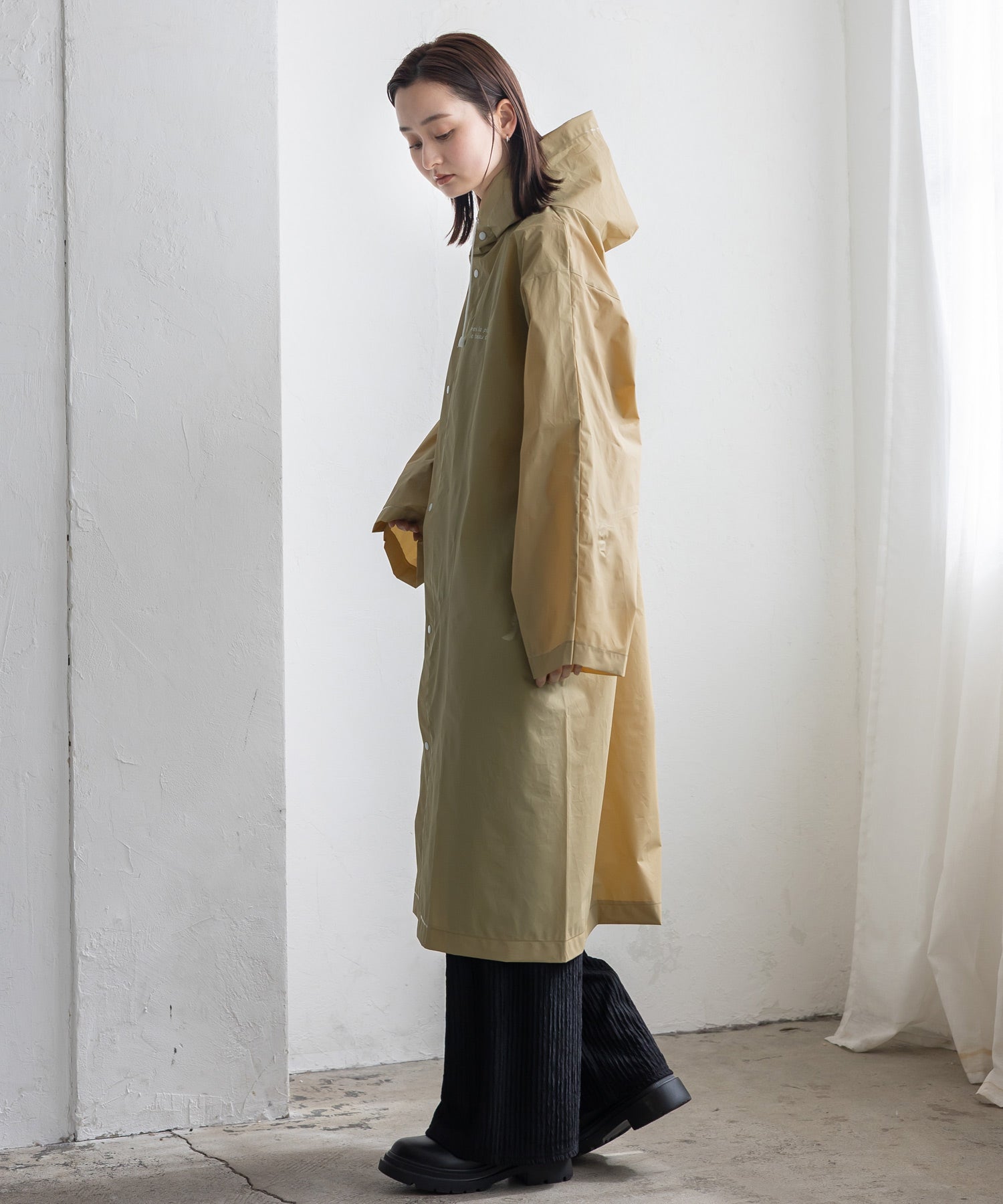 ヴィータフェリーチェ VitaFelice ロングレインコート （BEIGE） BEIGE