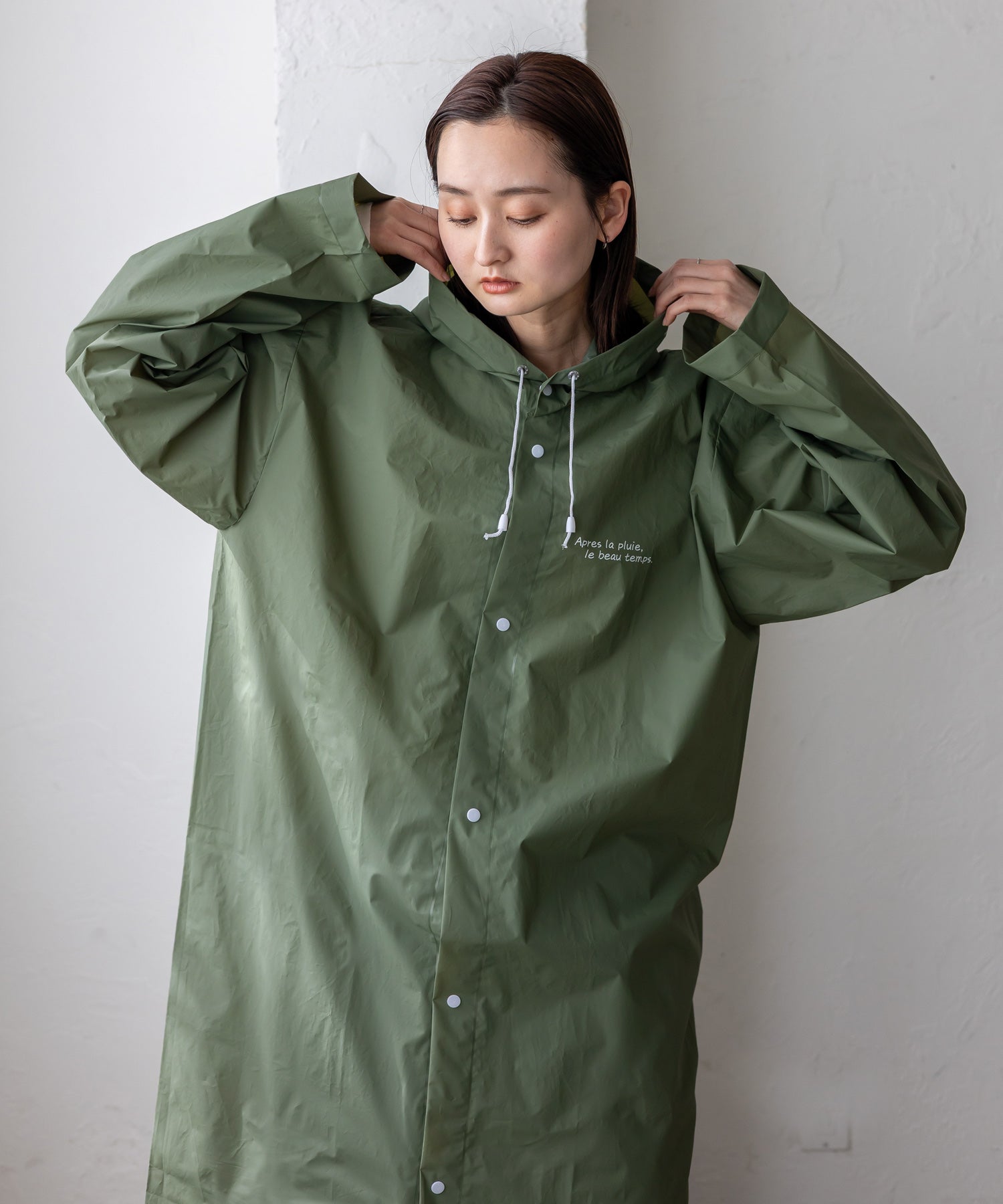 ヴィータフェリーチェ VitaFelice ロングレインコート （KHAKI） KHAKI