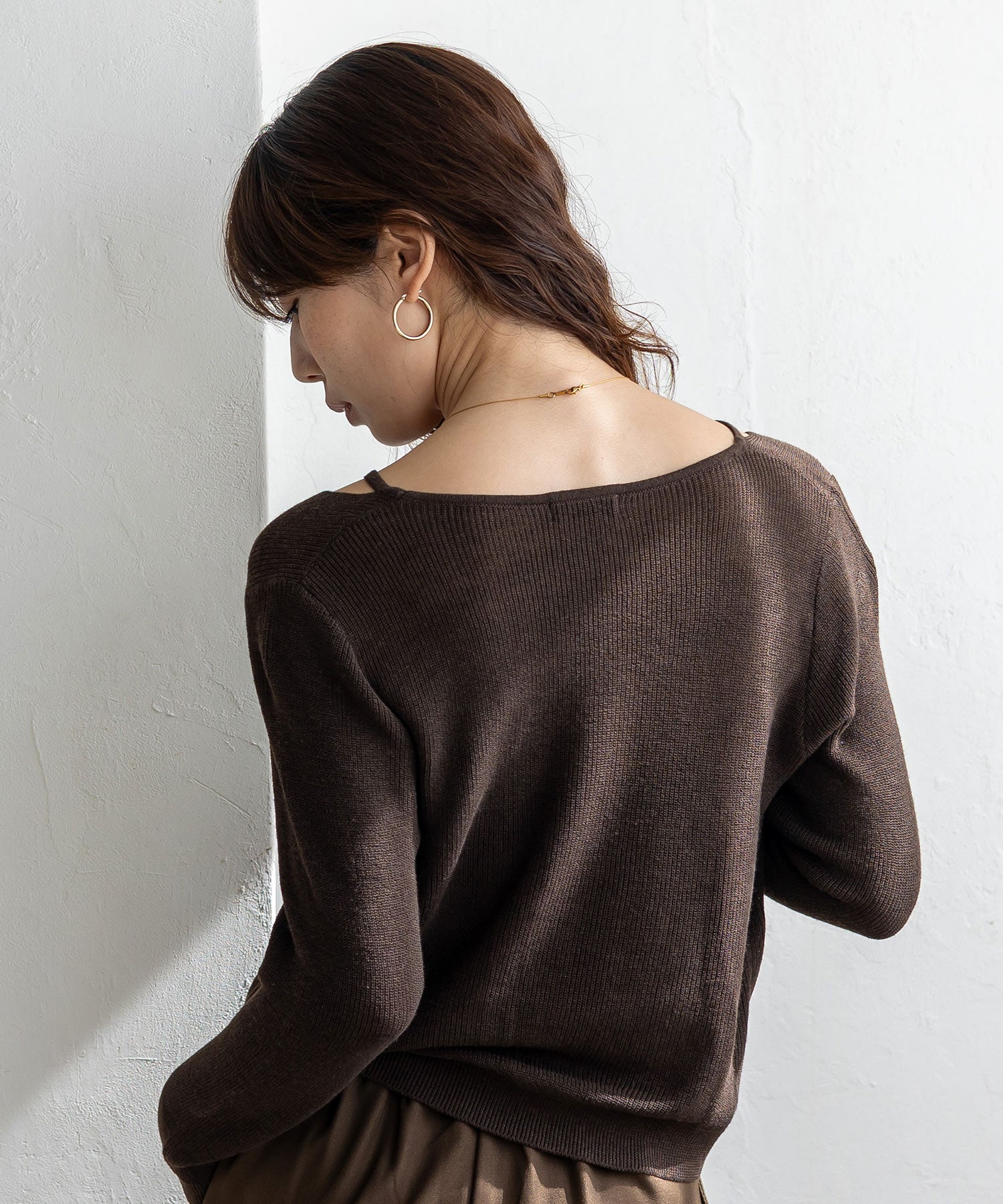 ヴィータフェリーチェ VitaFelice キャミレイヤード風ニットトップス （BLACK） BLACK