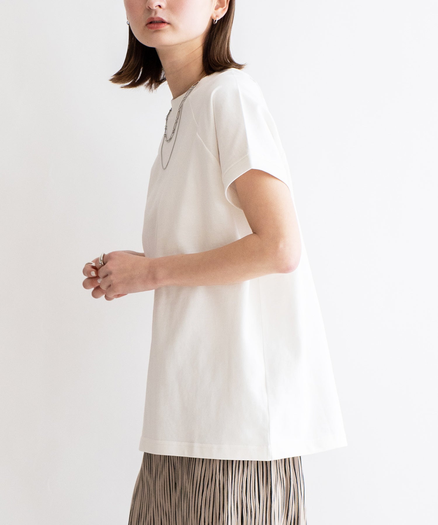 ヴィータフェリーチェ VitaFelice コットンクルーネックTシャツ