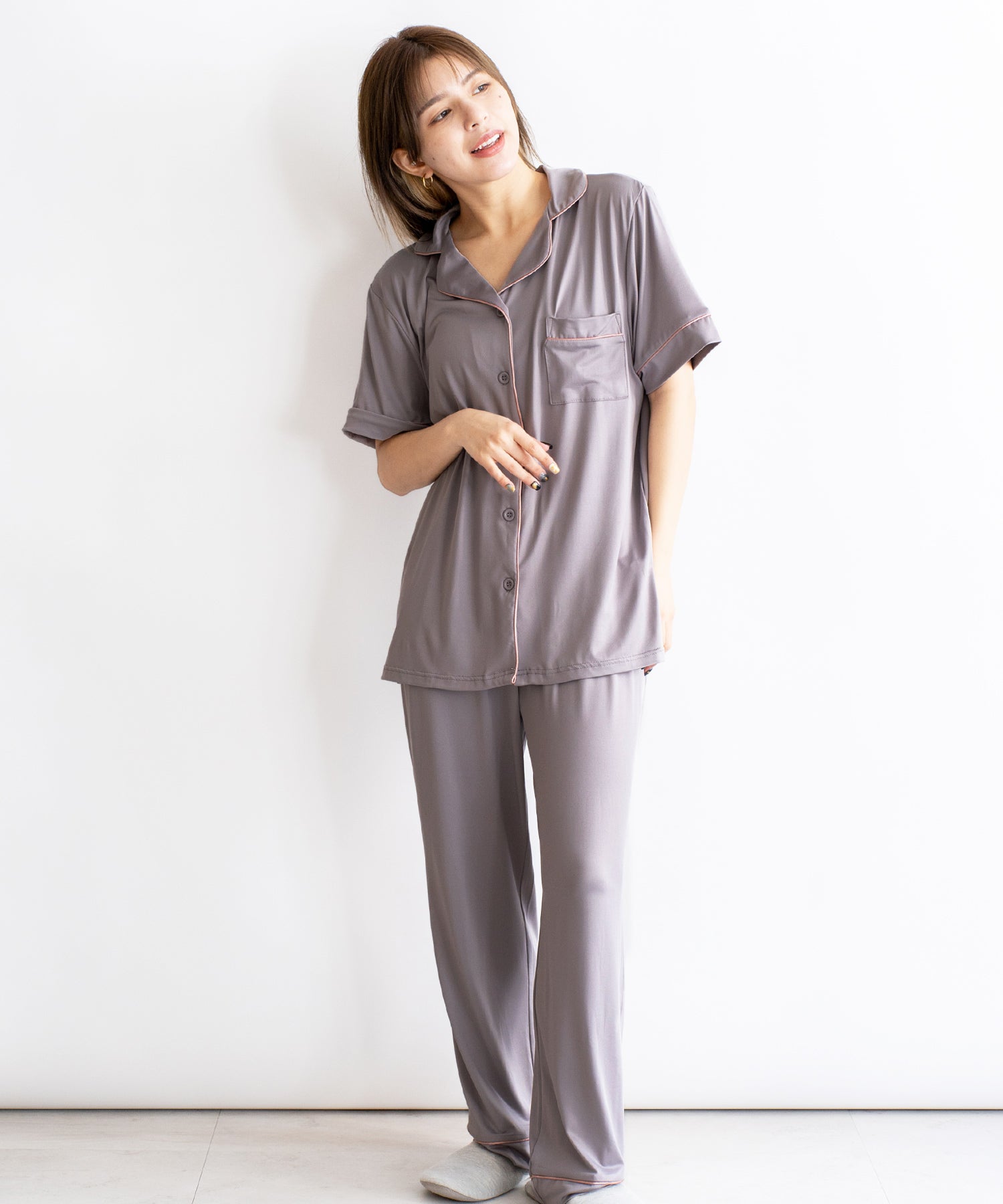 ヴィータフェリーチェ VitaFelice てろとろスムース半袖ルームウェア