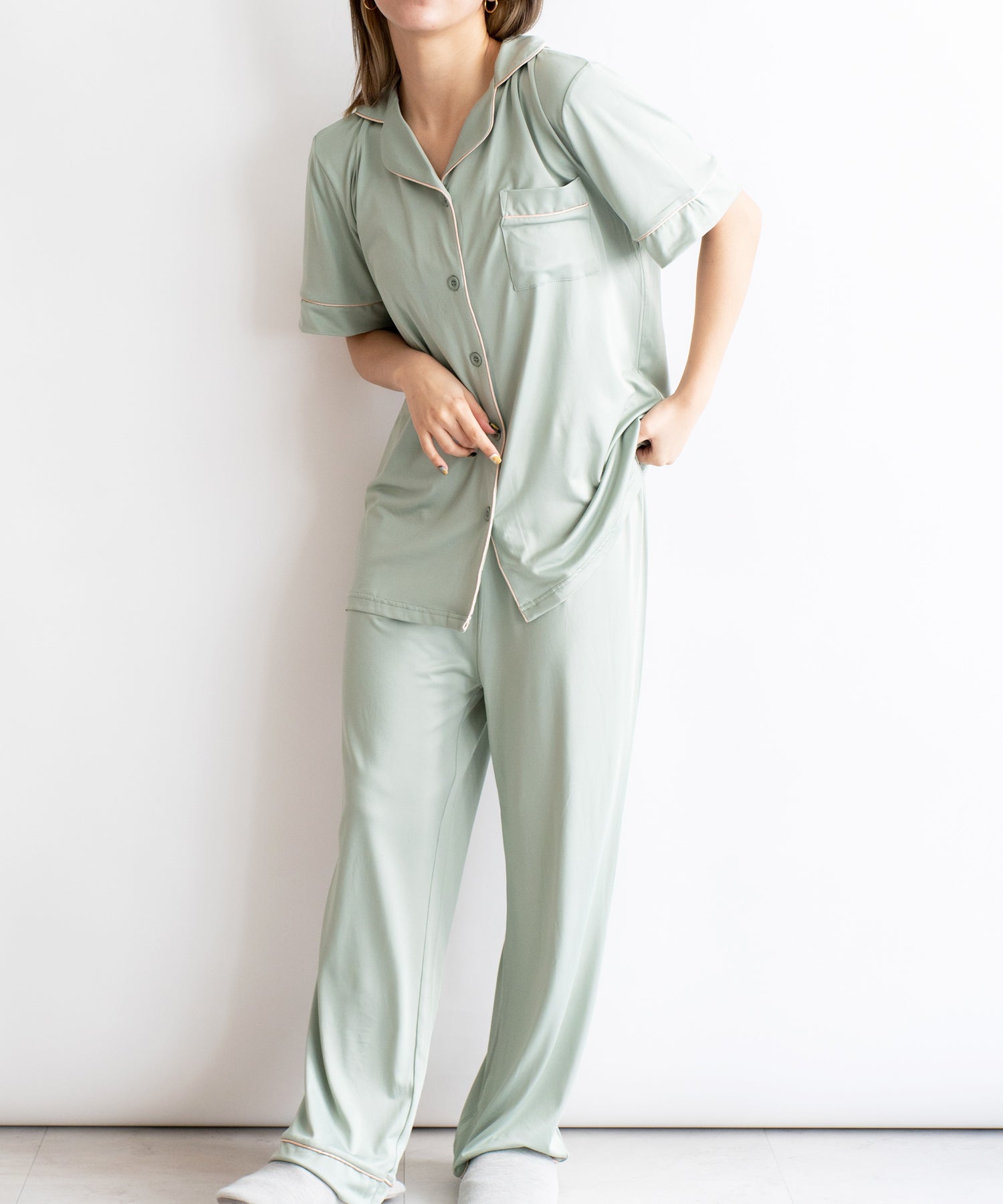 ヴィータフェリーチェ VitaFelice てろとろスムース半袖ルームウェア