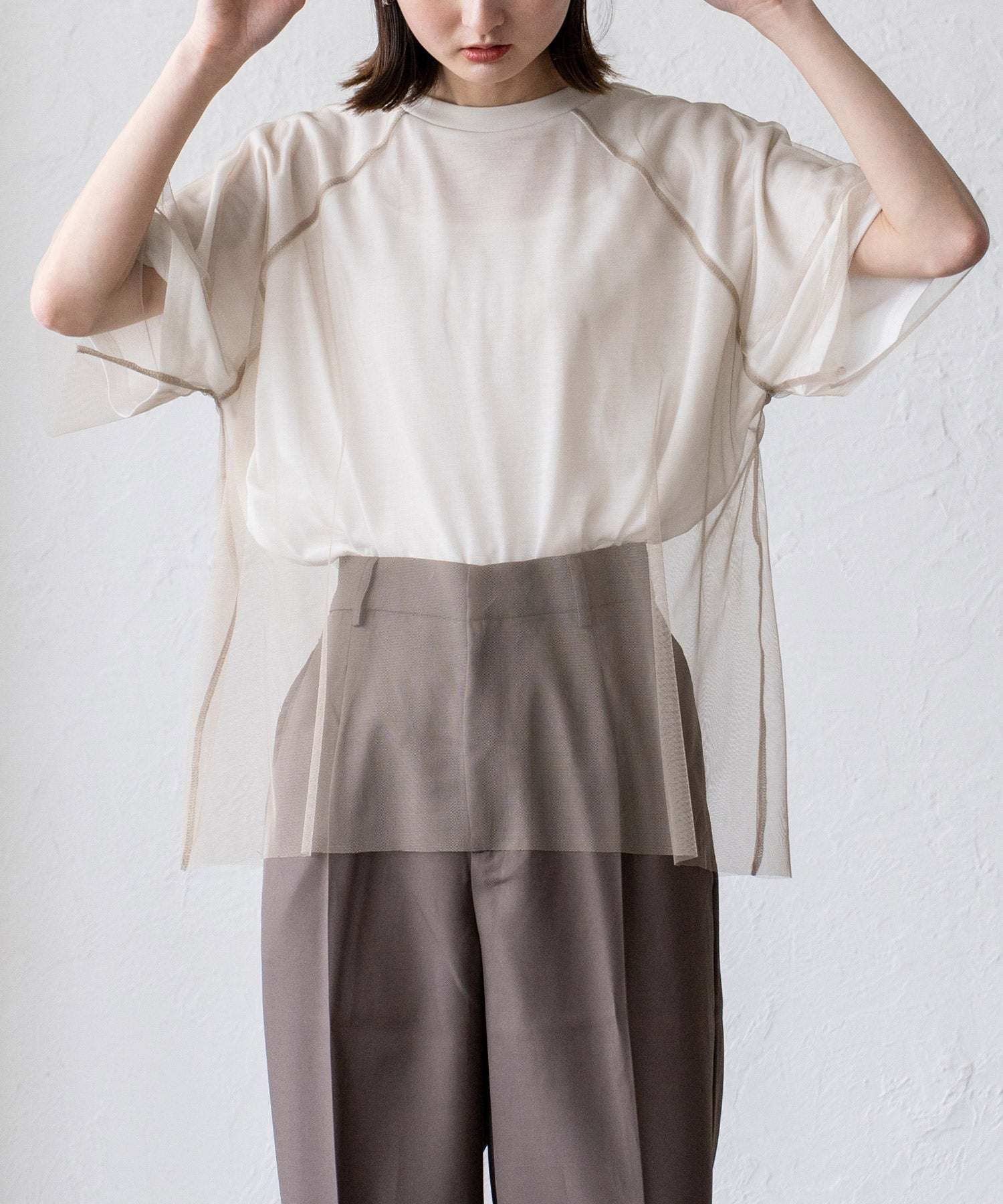 VitaFelice VitaFelice 薄紗分層 T 卹