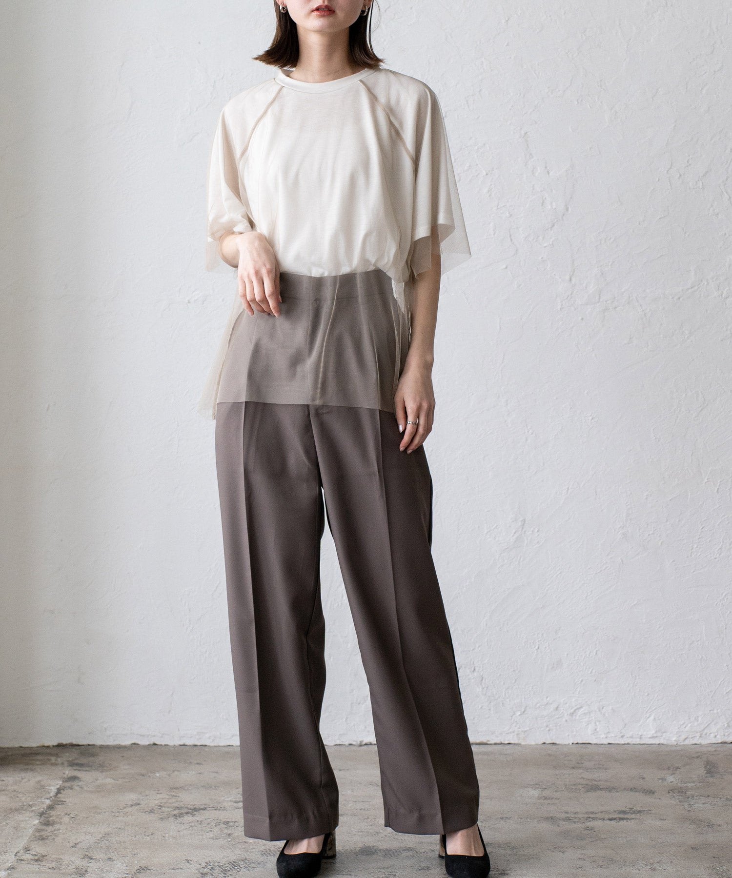 VitaFelice VitaFelice 薄紗分層 T 卹