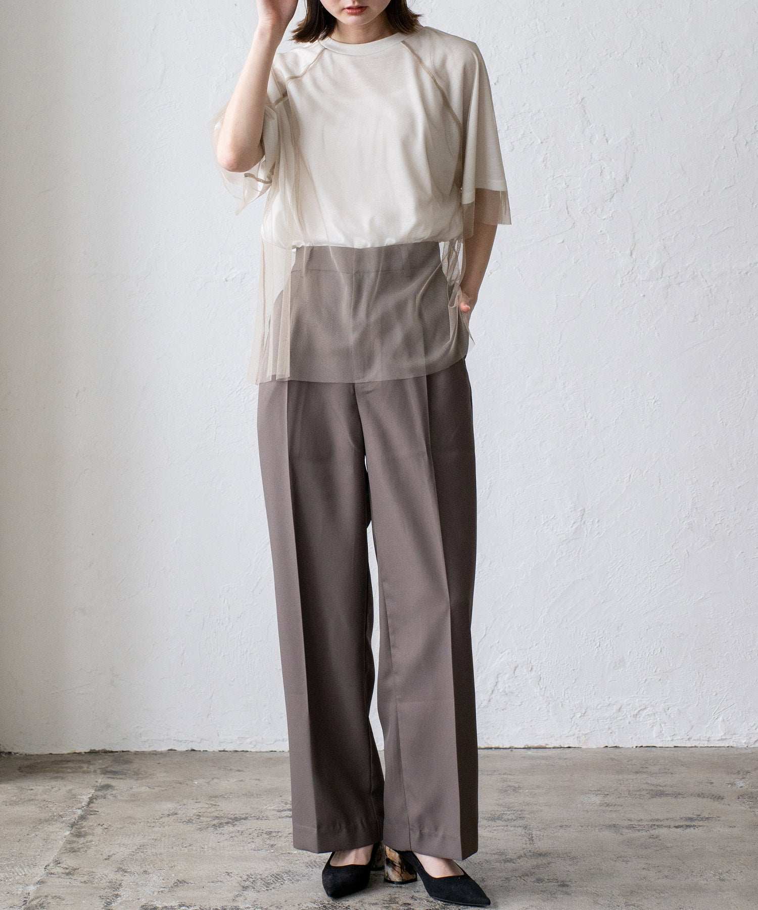 VitaFelice VitaFelice 薄紗分層 T 卹