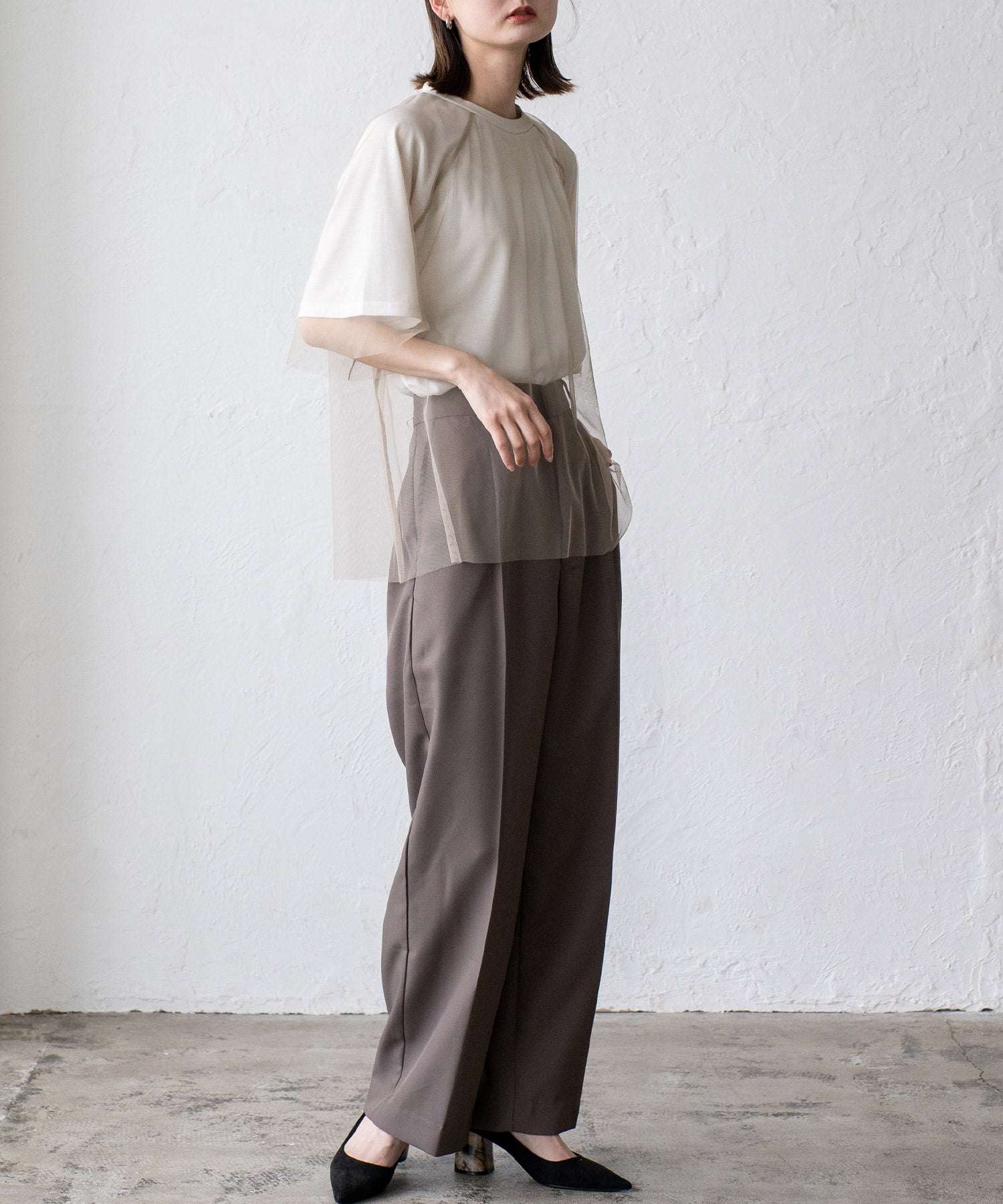 VitaFelice VitaFelice 薄紗分層 T 卹