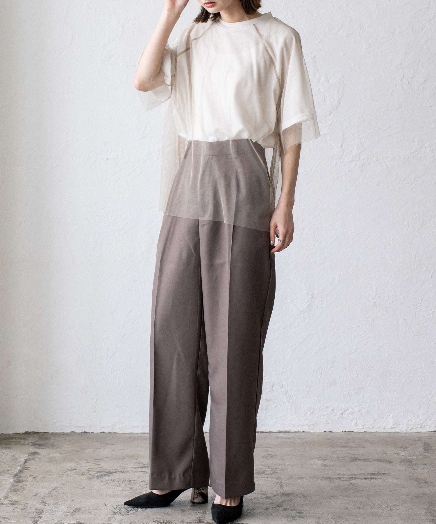 VitaFelice VitaFelice 薄紗分層 T 卹