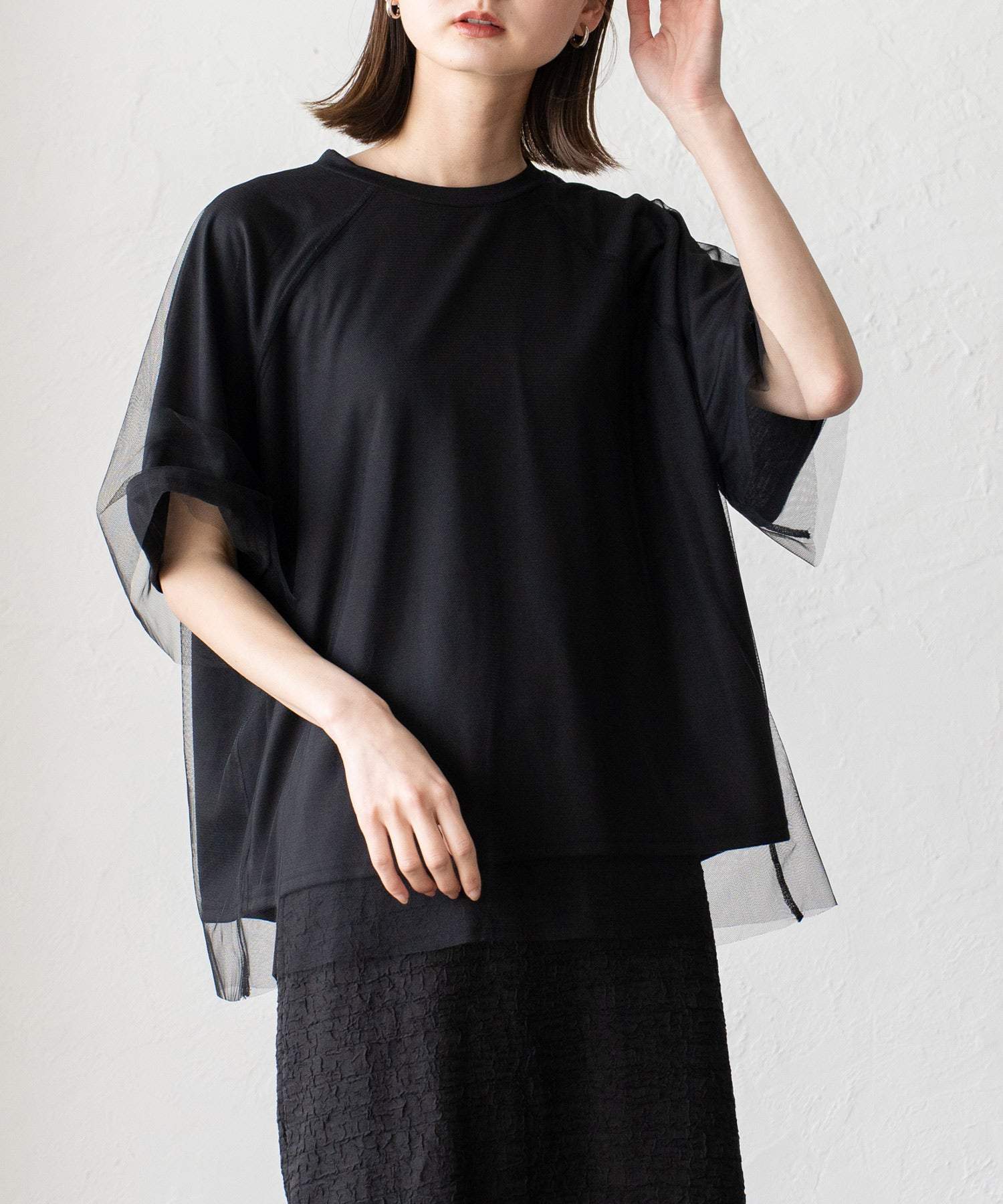 VitaFelice VitaFelice 薄紗分層 T 卹