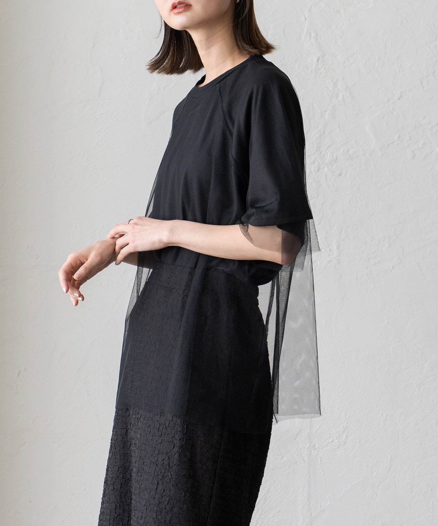 VitaFelice VitaFelice 薄紗分層 T 卹