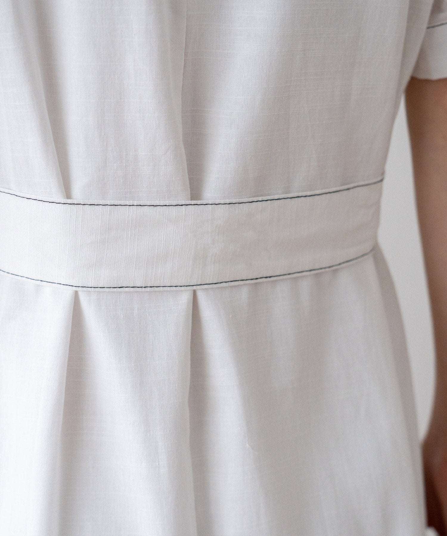 ヴィータフェリーチェ VitaFelice 配色ステッチシャツワンピース （WHITE） WHITE