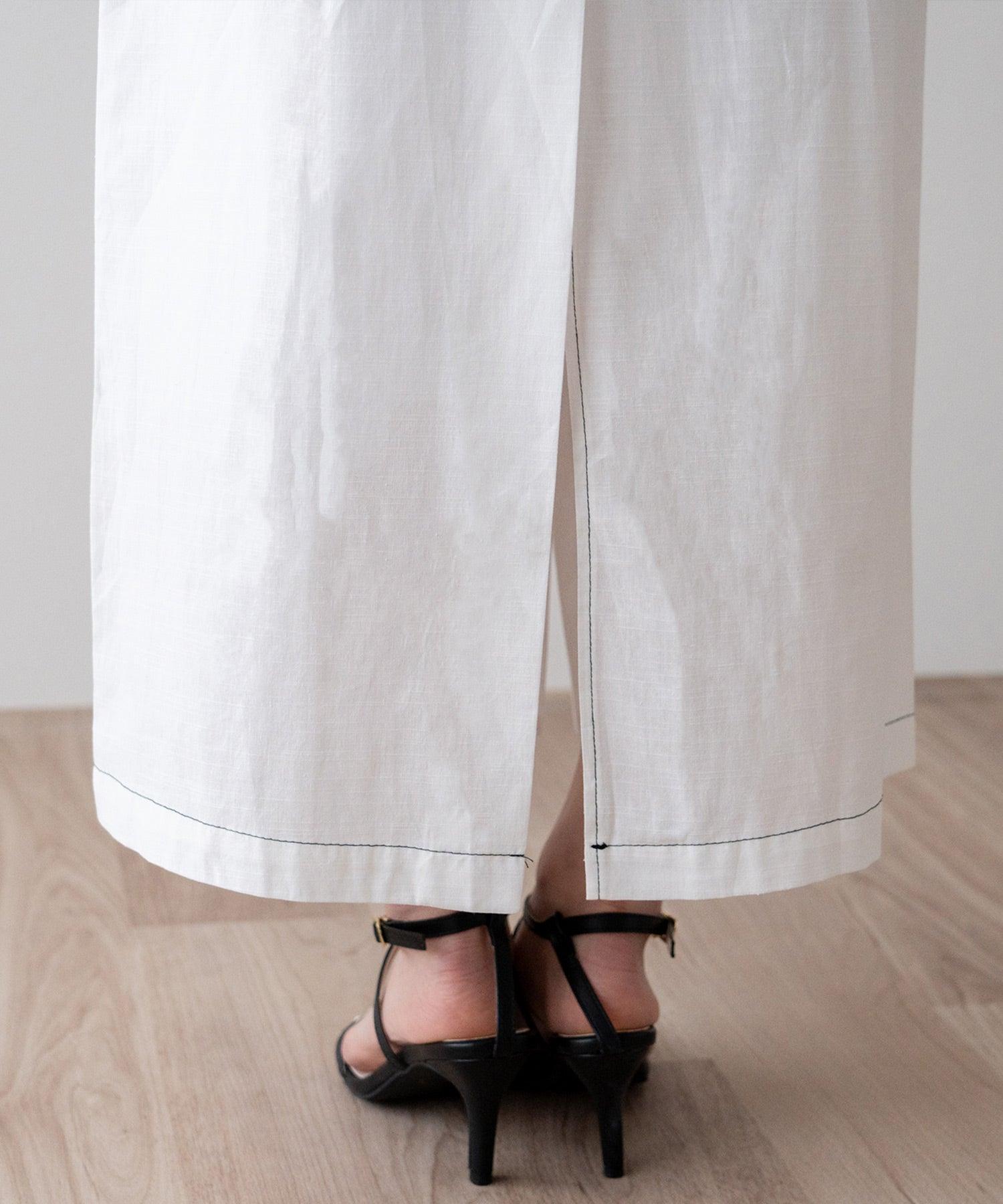 ヴィータフェリーチェ VitaFelice 配色ステッチシャツワンピース （WHITE） WHITE
