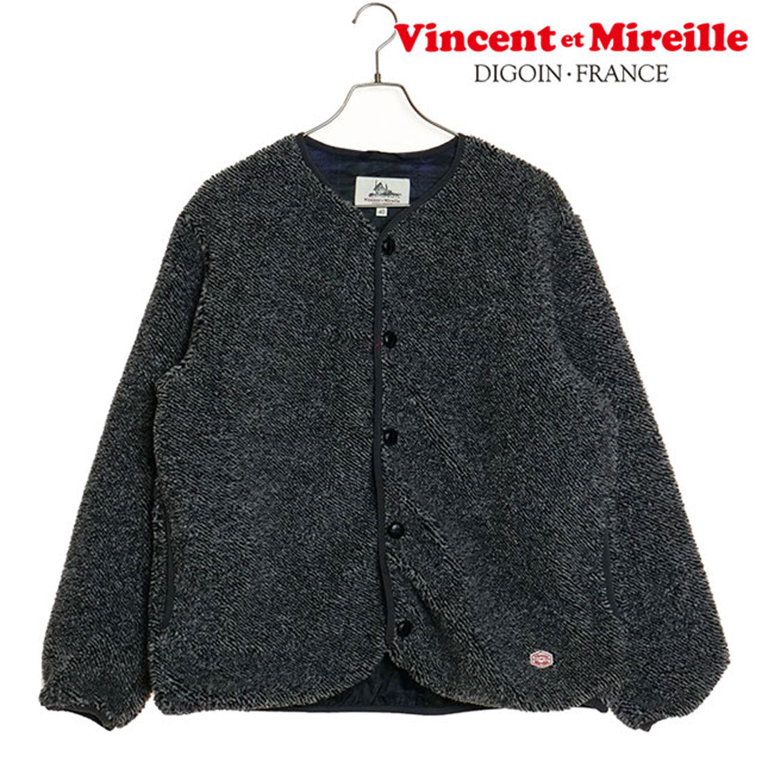 ヴァンソン・エ・ミレイユ Vincent et Mireille VINCENT ET MIREILLE BOA CARDIGAN GREY-MIX [VM242BL25030-92 FW24] （GREY-MIX） GREY-MIX