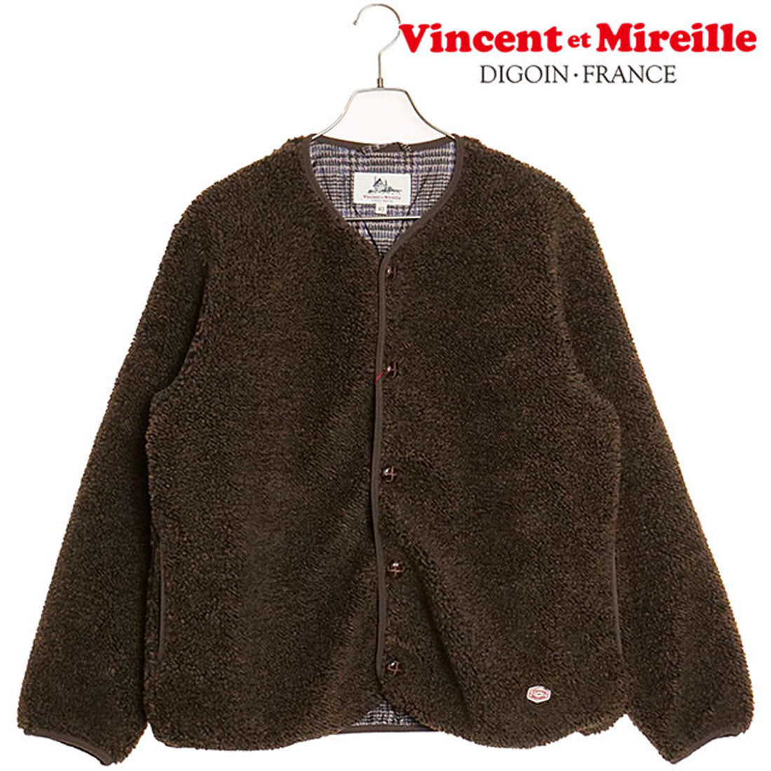 ヴァンソン・エ・ミレイユ Vincent et Mireille VINCENT ET MIREILLE BOA CARDIGAN BROWN-MIX [VM242BL25030-91 FW24] （BROWN-MIX） BROWN-MIX