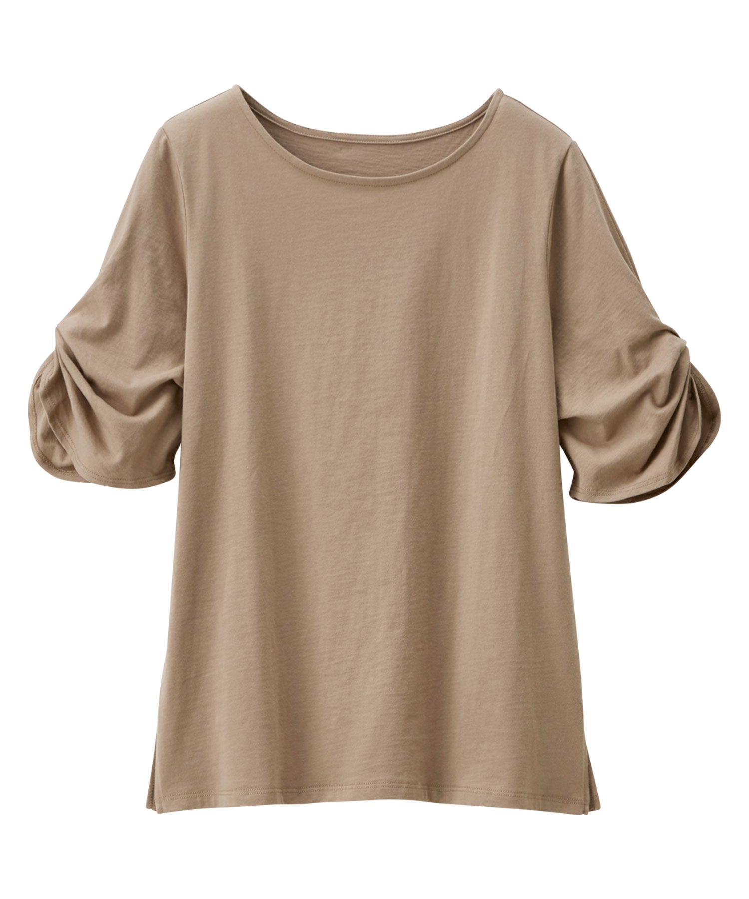 綿１００％袖タックＴシャツ