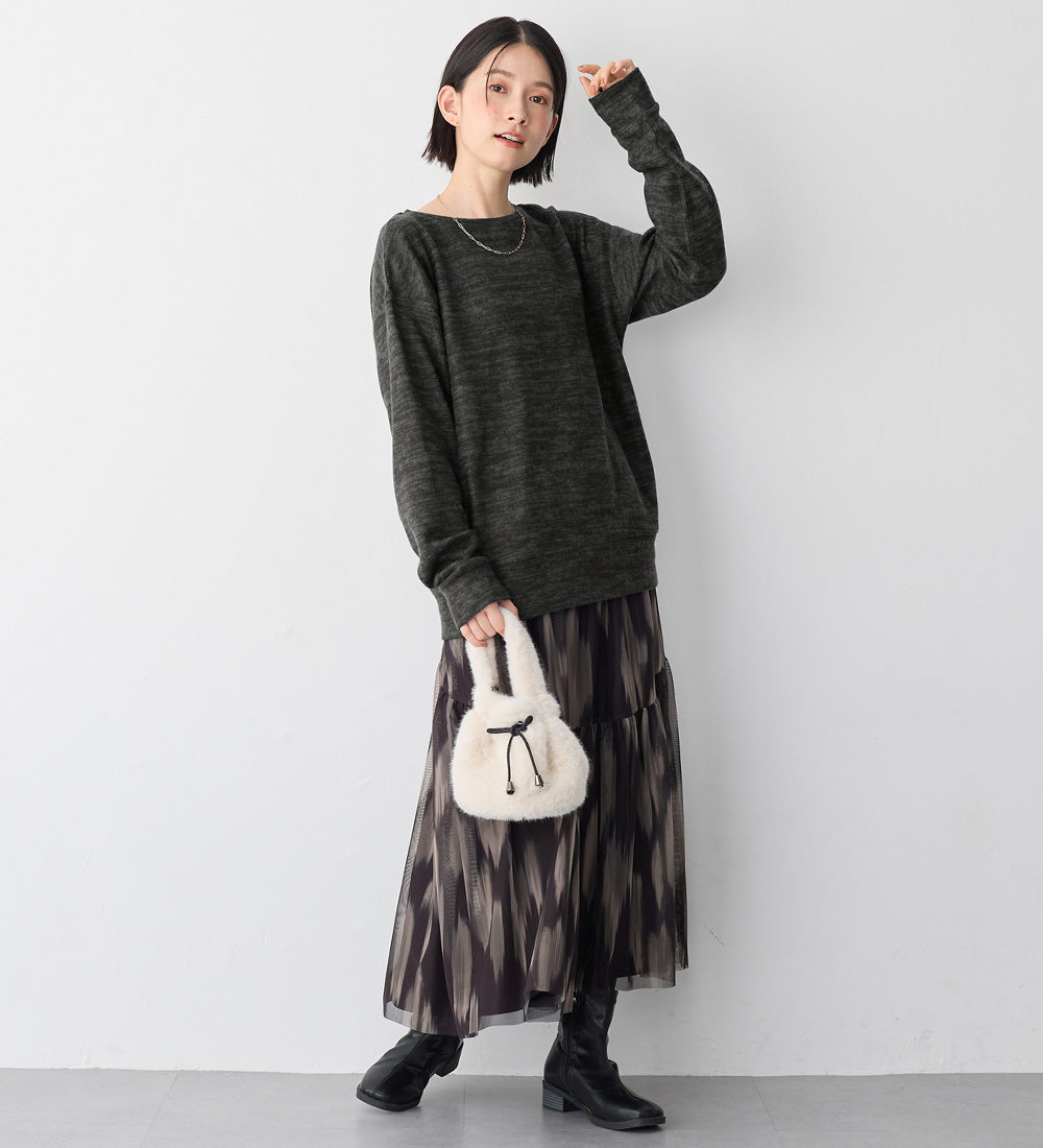 ヴィオラ エ ヴィオラ Viola e Viola 柔らかニットソーシンプルトップス