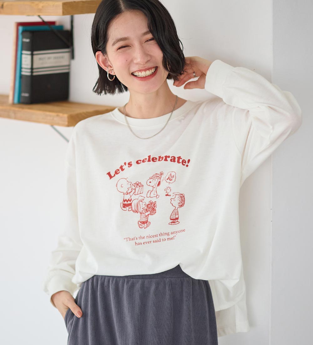 ヴィオラ エ ヴィオラ Viola e Viola 【スペシャルコラボ】スヌーピーCelebrateTシャツ （オフ） オフ