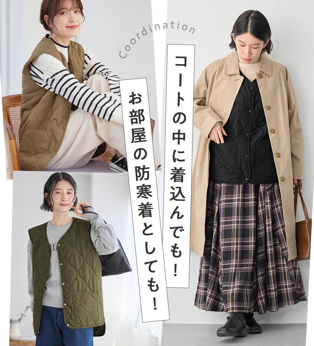 ヴィオラ エ ヴィオラ Viola e Viola 軽い！中わたエアーベスト （ブラック） ブラック