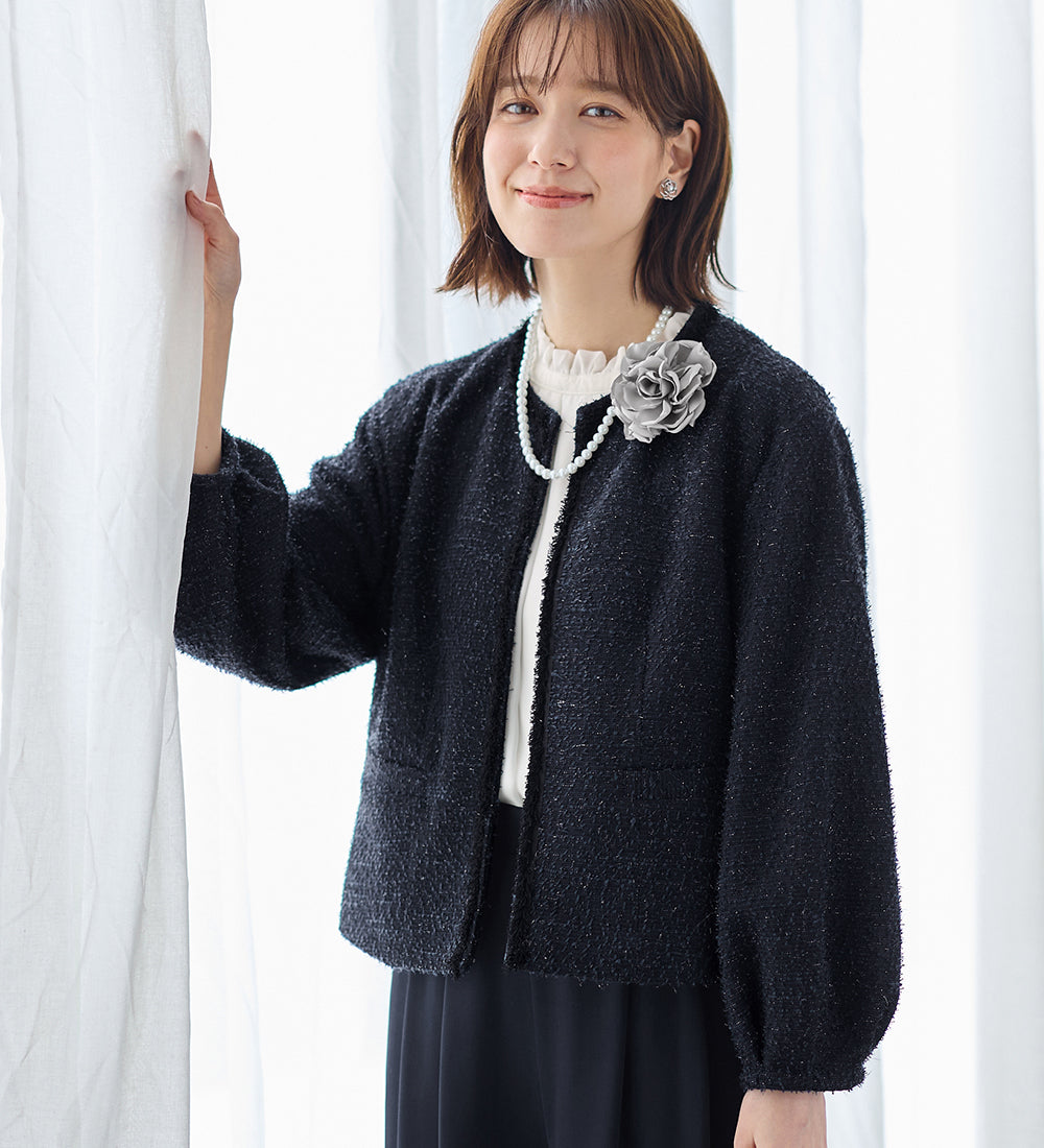 Viola e Viola [4-piece set] For entrance and graduation ceremonies! Fluffy puff sleeve cut jacket suit set &lt;M-5L&gt;