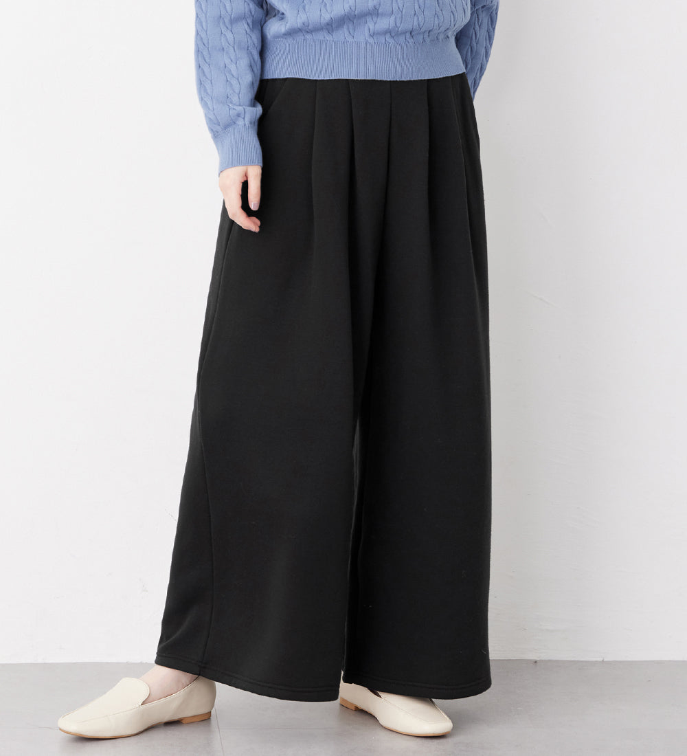 【蓄熱保温】裏ファー美脚ワイドパンツ
