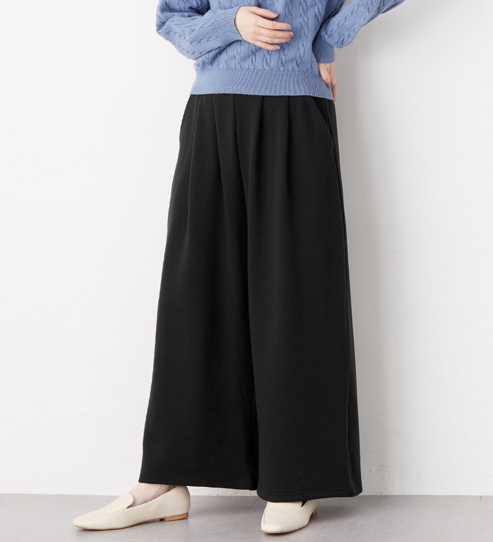 【蓄熱保温】裏ファー美脚ワイドパンツ