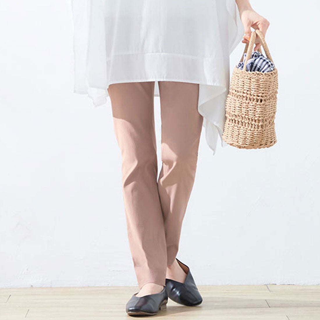 【接触冷感】すっきり楽ちんチュニックパンツ