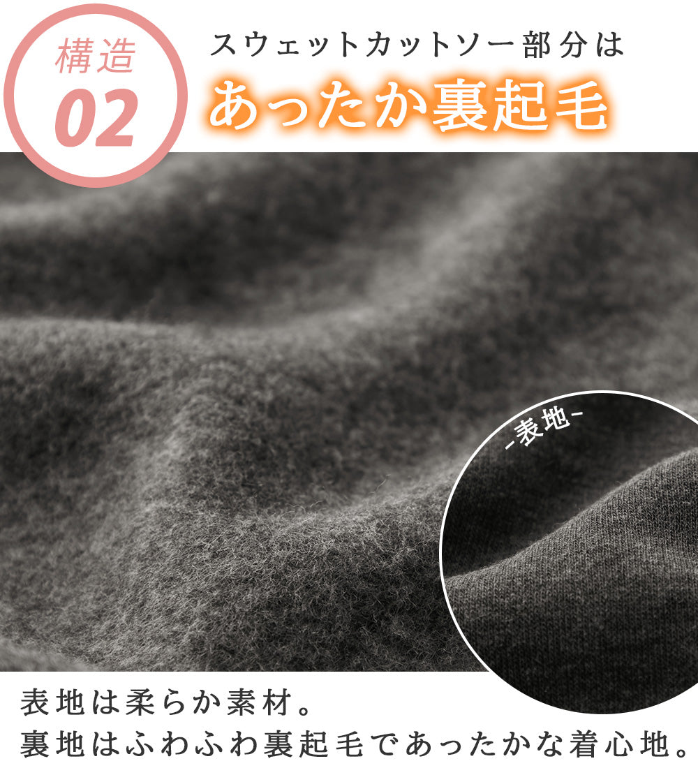 ヴィオラ エ ヴィオラ Viola e Viola 楽ちんコーデ裏起毛ドッキングワンピ