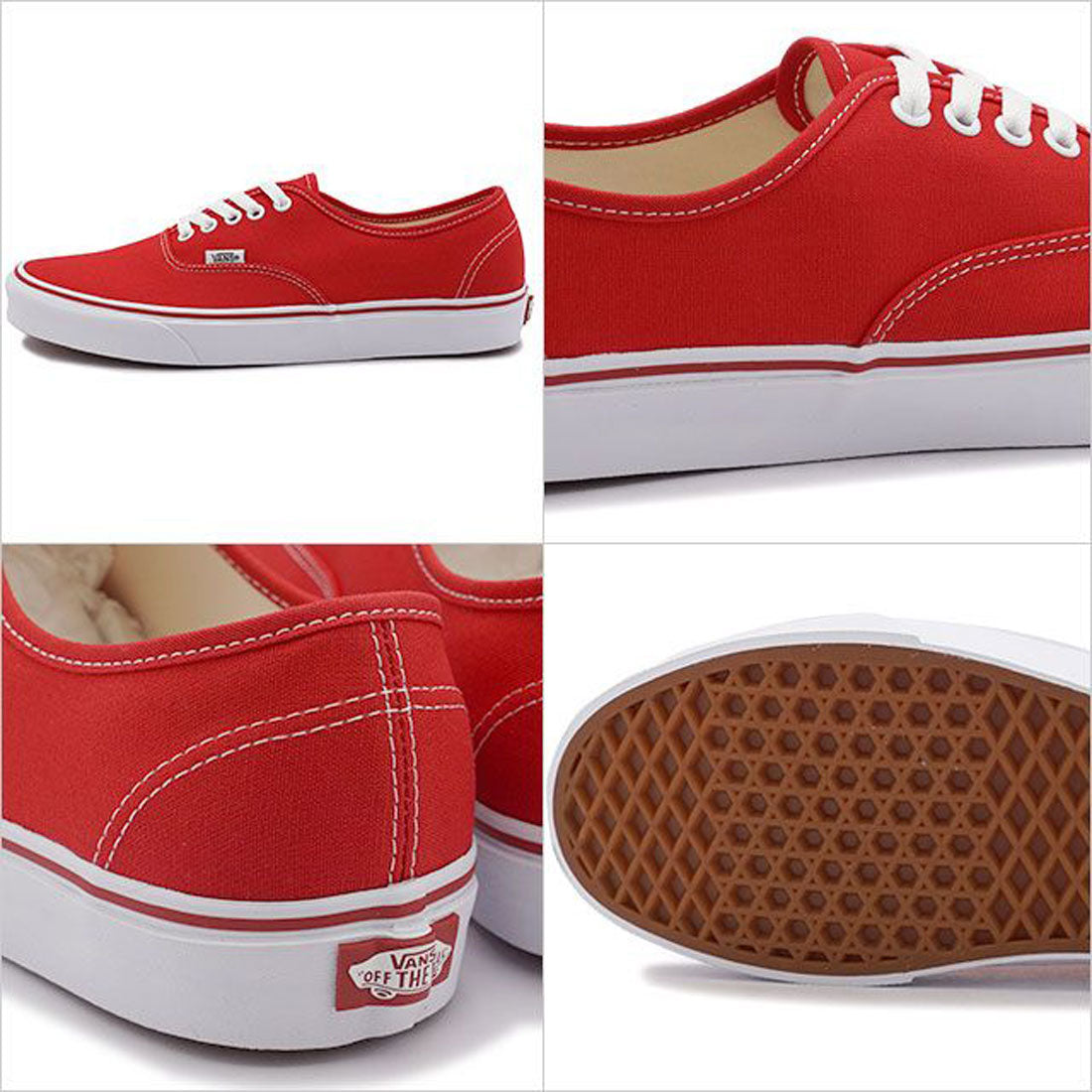 VANS AUTHENTIC RED/TRUE-WHITE [VN000EE3RED]