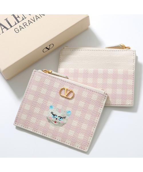 ヴァレンティノ VALENTINO VALENTINO コインケース P0AK9JVH Vロゴ ギンガムチェック （9PK/ピンク×アイボリー） 9PK/ピンク×アイボリー