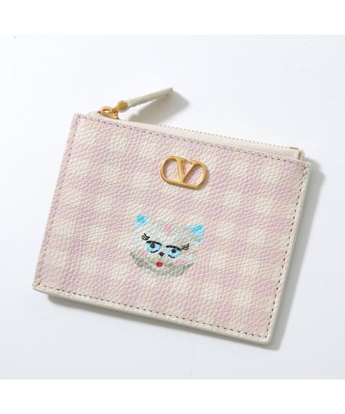 ヴァレンティノ VALENTINO VALENTINO コインケース P0AK9JVH Vロゴ ギンガムチェック （9PK/ピンク×アイボリー） 9PK/ピンク×アイボリー