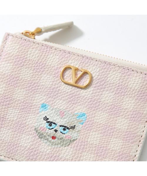 ヴァレンティノ VALENTINO VALENTINO コインケース P0AK9JVH Vロゴ ギンガムチェック （9PK/ピンク×アイボリー） 9PK/ピンク×アイボリー