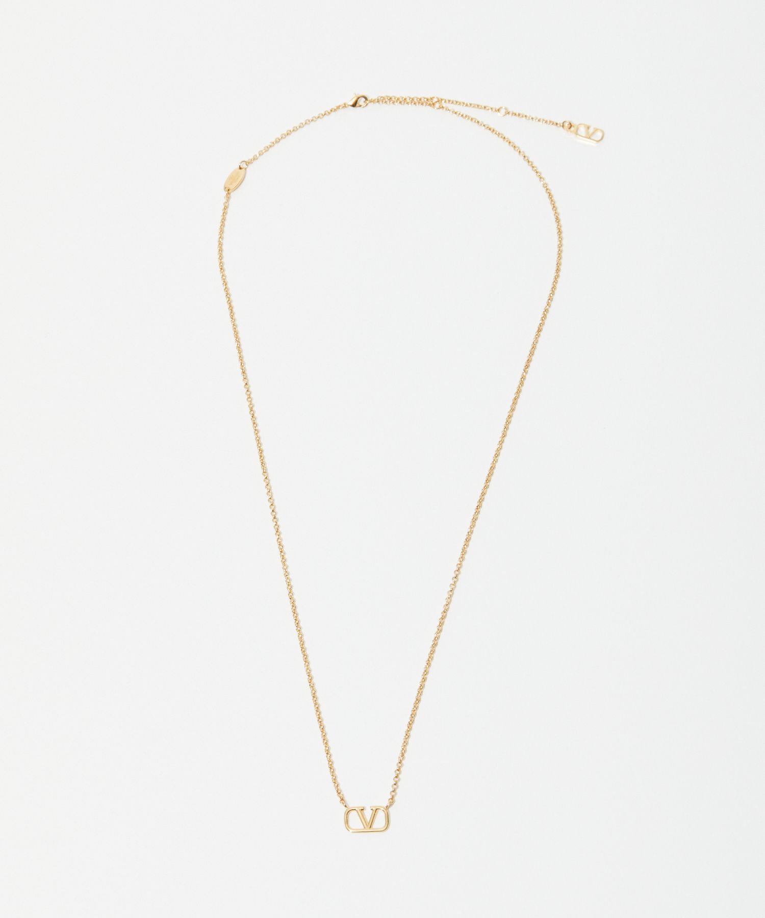 Valentino VALENTINO 5W2J0Q37MET Necklace VLOGO SIGNATURE Women's Accessories Garavani V Logo Signature Pendant NECKLACE CS4