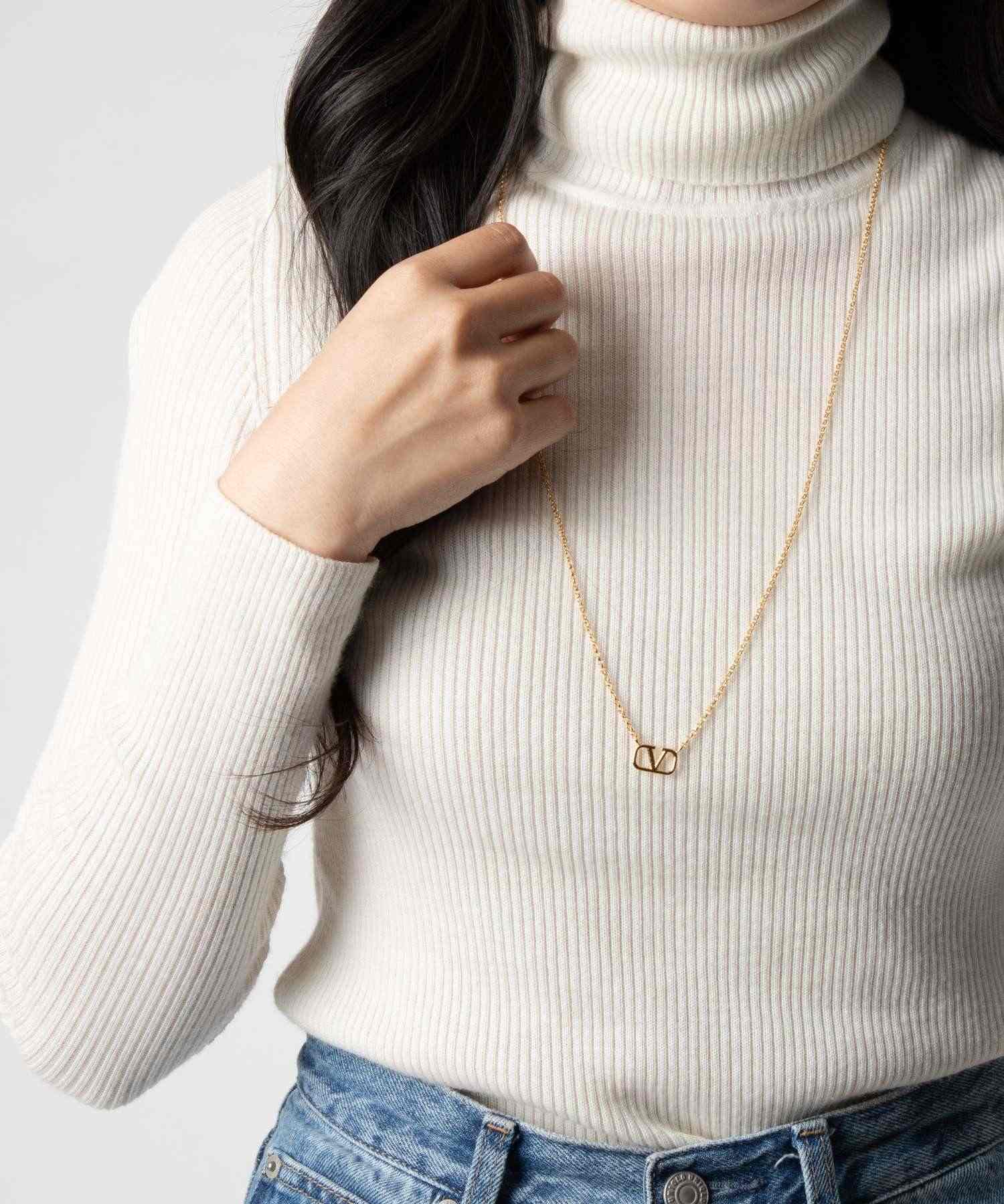 Valentino VALENTINO 5W2J0Q37MET Necklace VLOGO SIGNATURE Women's Acces