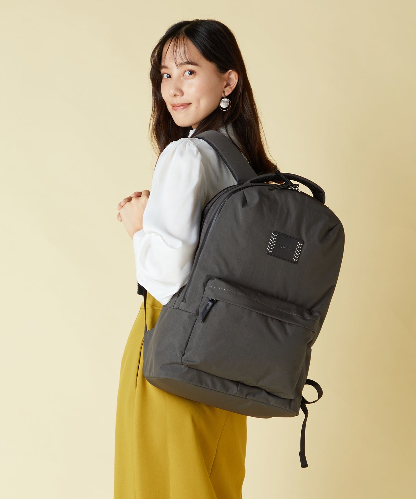 Veganview crinkle nylon backpack L size