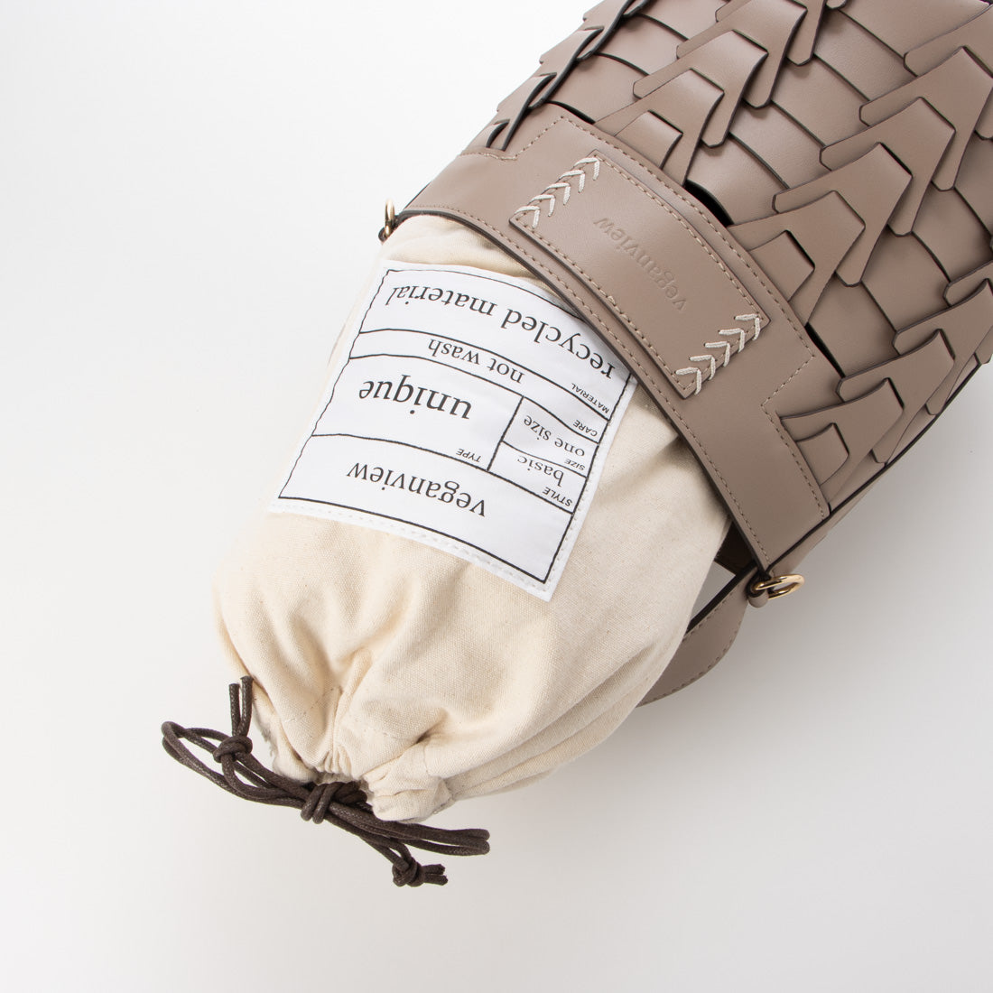 Veganview V Piece Mesh Bucket Bag