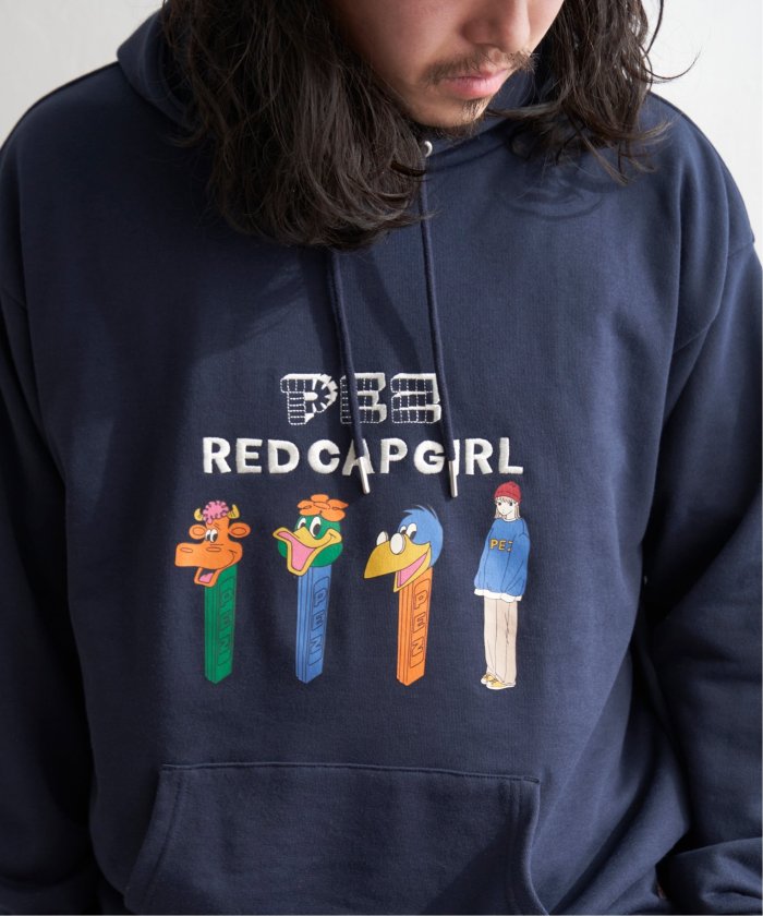 ヴァンス エクスチェンジ VENCE EXCHANGE PEZ×Red Cap Girl コラボパーカー （ダークグレイ） ダークグレイ