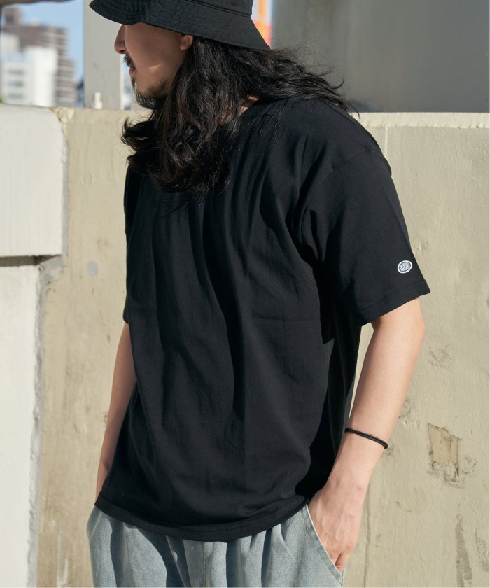 ヴァンス エクスチェンジ VENCE EXCHANGE DISCUS ATHLETIC クルーTシャツ （ブラック） ブラック