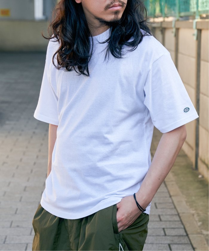 ヴァンス エクスチェンジ VENCE EXCHANGE DISCUS ATHLETIC クルーTシャツ （ブラック） ブラック