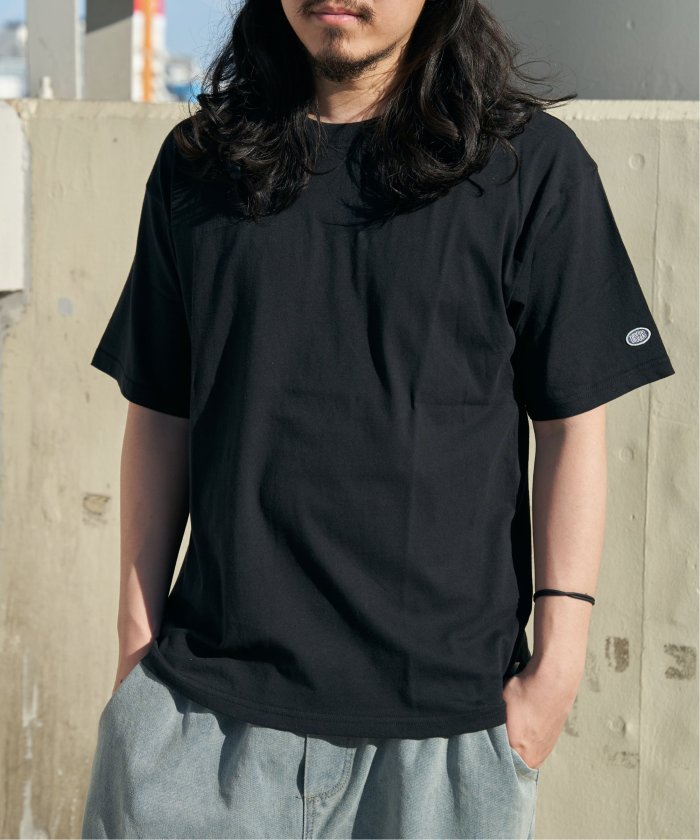 ヴァンス エクスチェンジ VENCE EXCHANGE DISCUS ATHLETIC クルーTシャツ （ブラック） ブラック