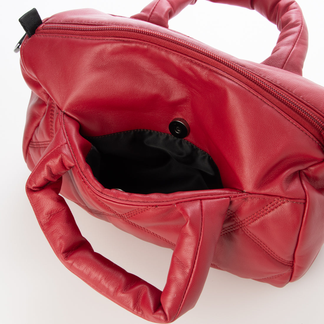 ベスジョーヤ VESGIOIA ラムレザーキルティングミニボストンバッグ （チャコール） チャコール