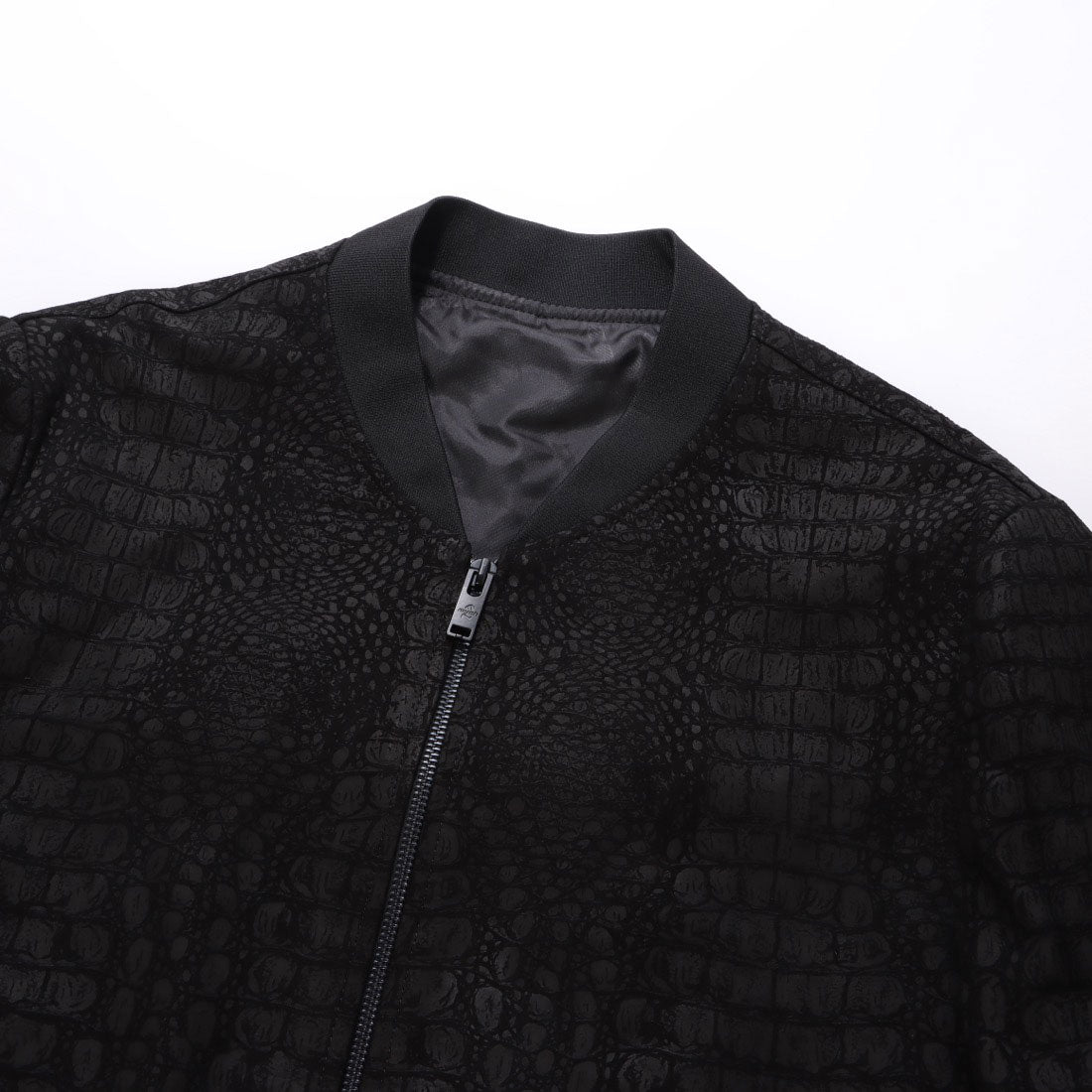 ベスジョーヤ VESGIOIA メンズラムレザージャケット クロコ柄 （ブラック） ブラック