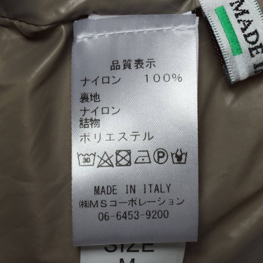 ベスジョーヤ VESGIOIA イタリア製ナイロンコート （グレージュ） グレージュ