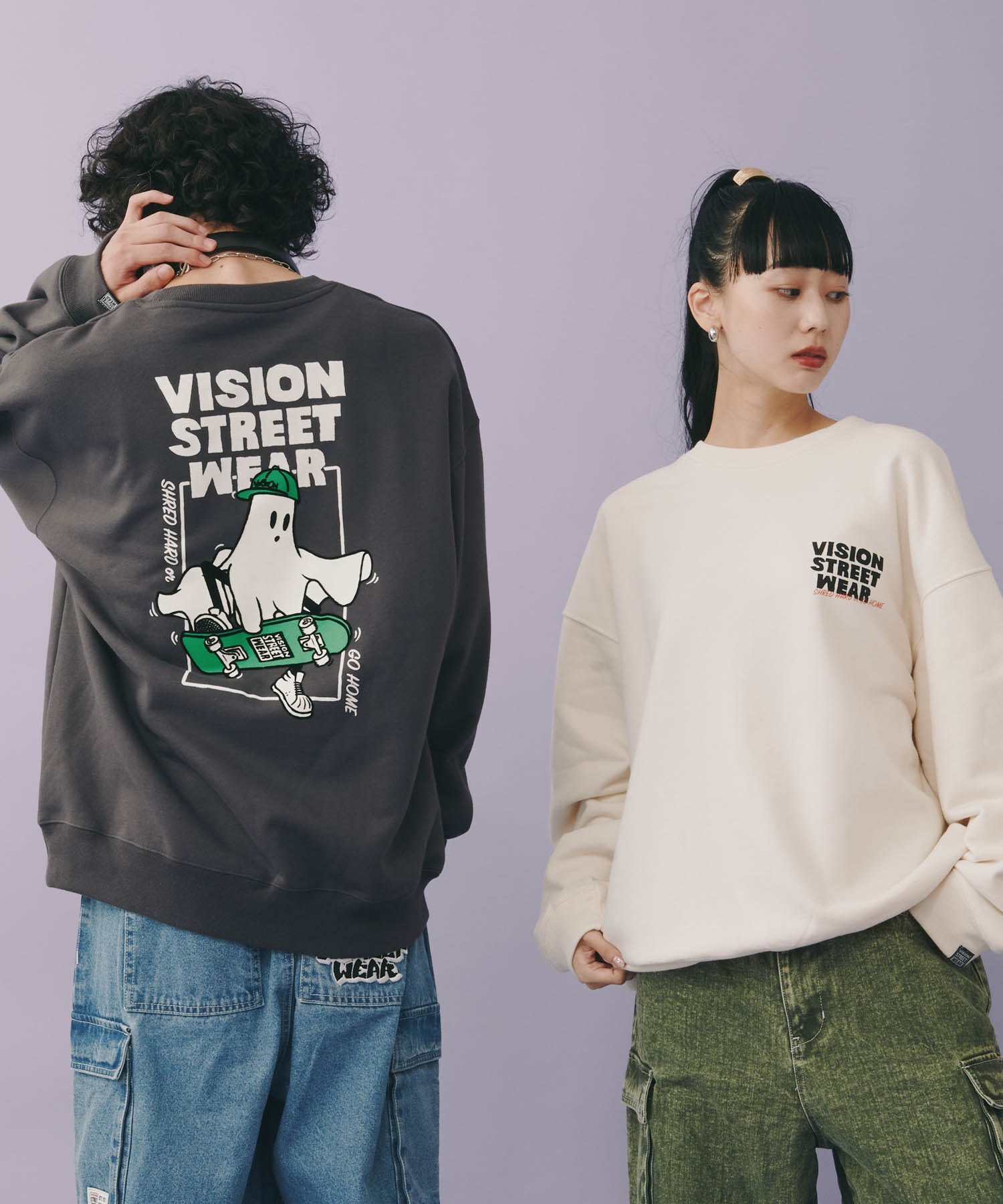 ヴィジョン ストリート ウェア VISION STREET WEAR ゴーストスケータースウェット （オフホワイト） オフホワイト