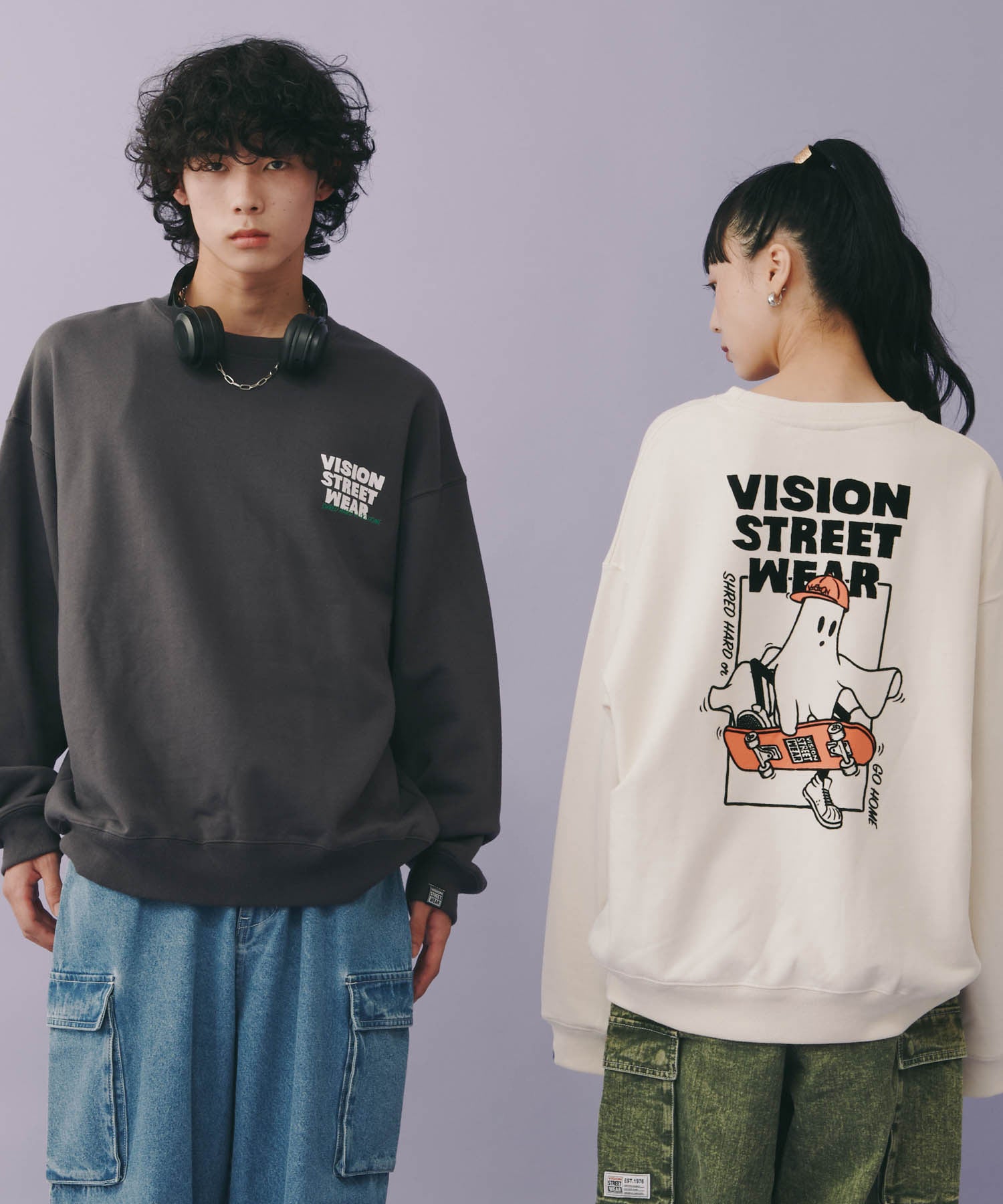 ヴィジョン ストリート ウェア VISION STREET WEAR ゴーストスケータースウェット （オフホワイト） オフホワイト
