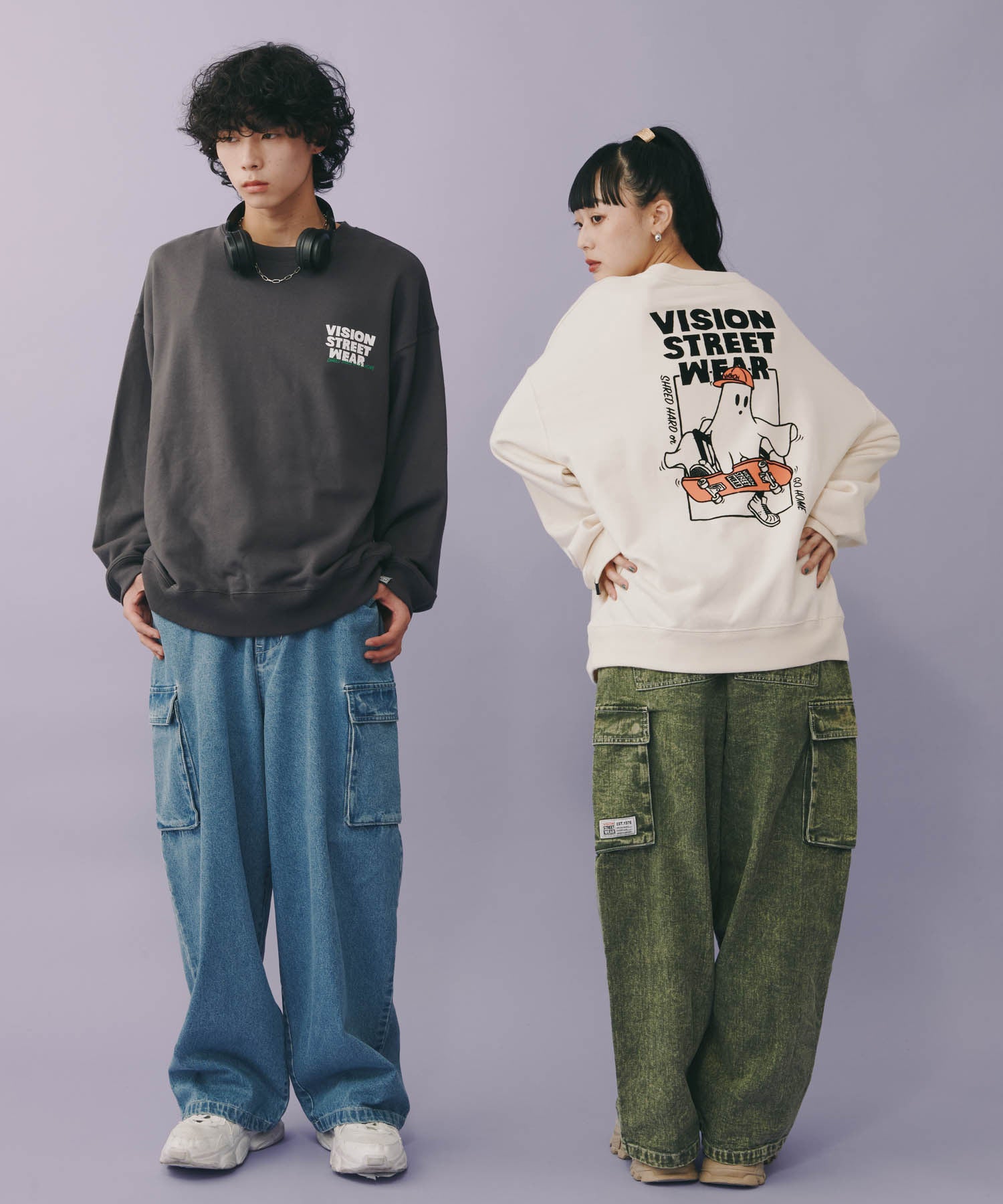 ヴィジョン ストリート ウェア VISION STREET WEAR ゴーストスケータースウェット （オフホワイト） オフホワイト