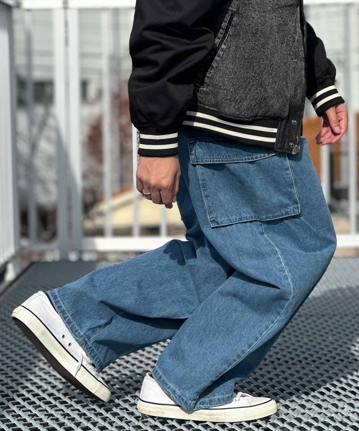 ヴィジョン ストリート ウェア VISION STREET WEAR カラーデニムカーゴパンツ